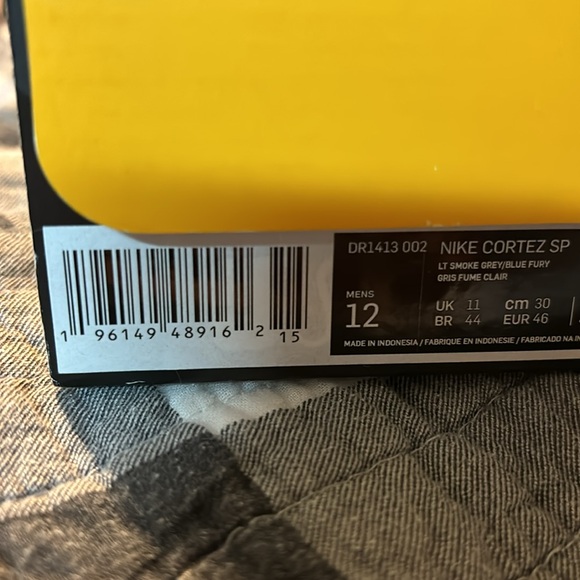 Nike Cortez SP men’s size 12 Lt smile grey/Blue Fury - Picture 8 of 8